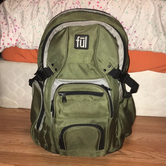 FUL Handbags - FUL green and black heavy duty backpack